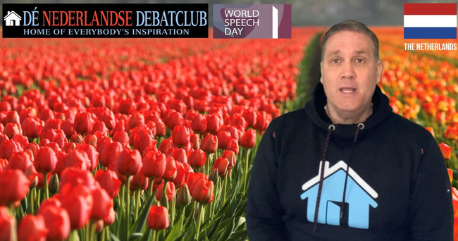 Jerry Helmers vertegenwoordigt Nederland op World Speech Day