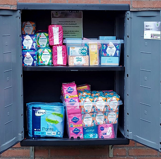 Menstruatiekastje tegen menstruatie-armoede