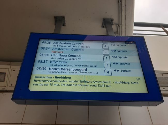 Minder treinen tussen Amsterdam, Schiphol en Hoofddorp