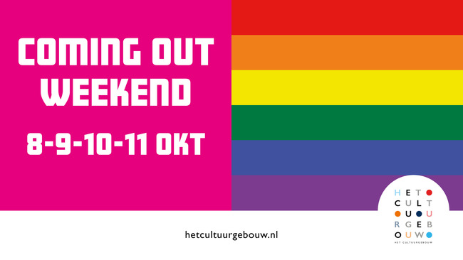 Coming Out Day-activiteiten in het Cultuurgebouw
