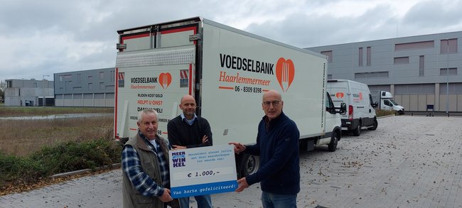Meerwinkel doneert 1000 euro aan Voedselbank Haarlemmermeer