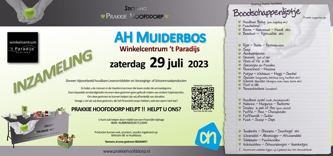 Prakkie houdt morgen inzameling in Hoofddorpse wijk Overbos