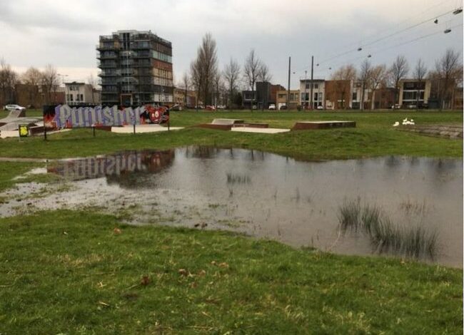 Vragen D66 over wateroverlast skatepark