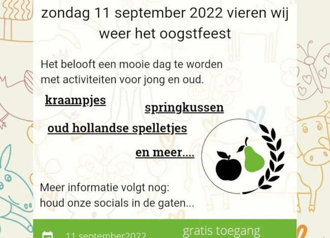 Oogstfeest 2022 in de Boerenzwaluw