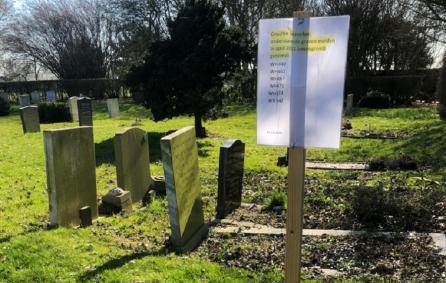 Verwijdering grafstenen op De Wilgenhof
