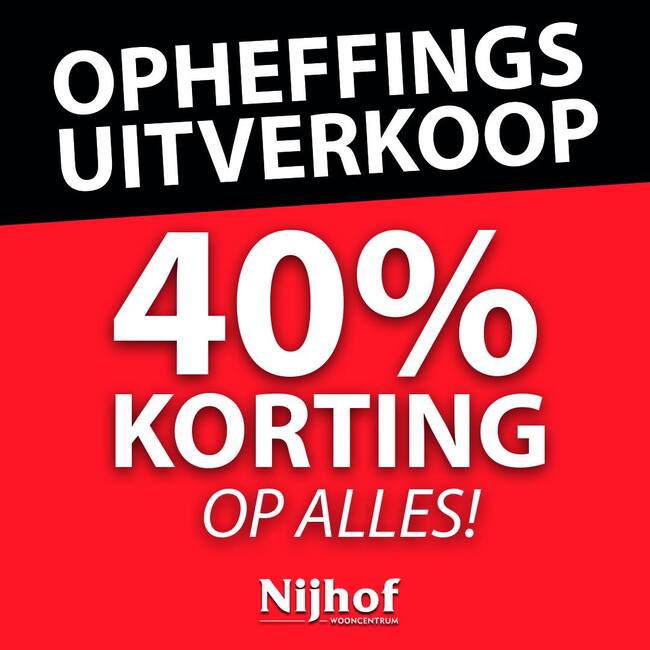 Nijhof Wooncentrum stopt na ruim 72 jaar