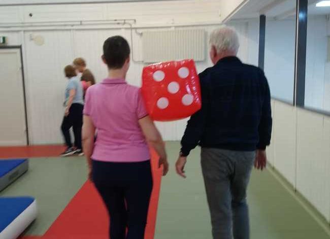 60-plussers werken aan valpreventie met Dobbelfitspel