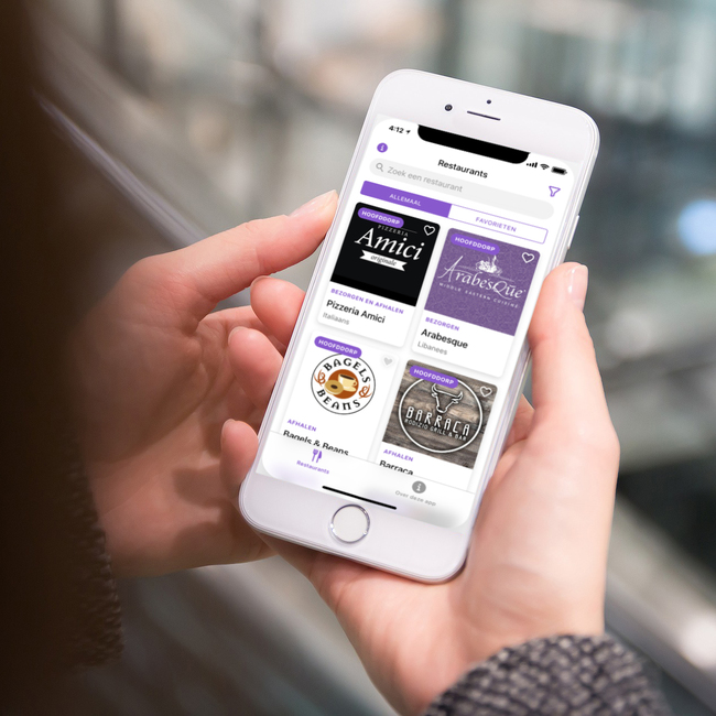 App met plaatselijke bezorg- en afhaalrestaurants