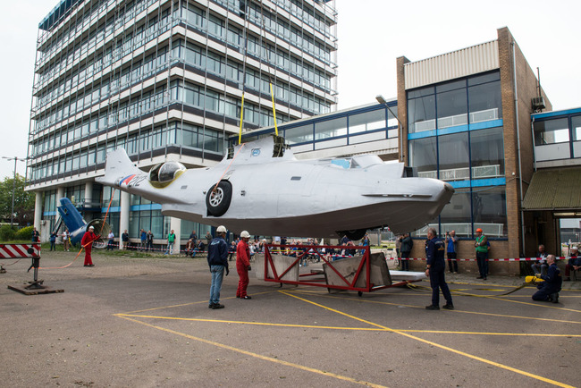 Catalina voor restauratie aangekomen in Nieuw-Vennep
