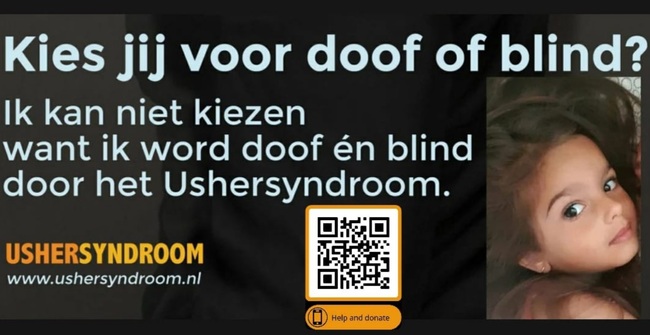 Hoofddorper bereikt doel voor actie voor Ushersyndroom