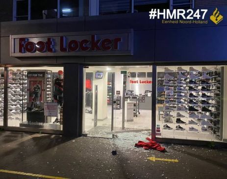 Ramkraak bij Foot Locker in Hoofddorp