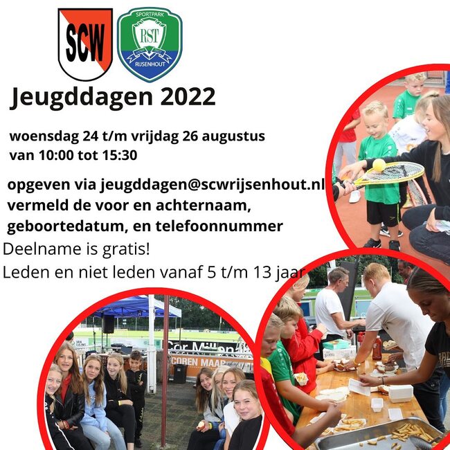 Jeugddagen bij SCW Rijsenhout in de startblokken