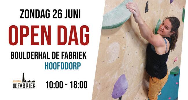 Open dag bij Boulderhal de Fabriek in Hoofddorp