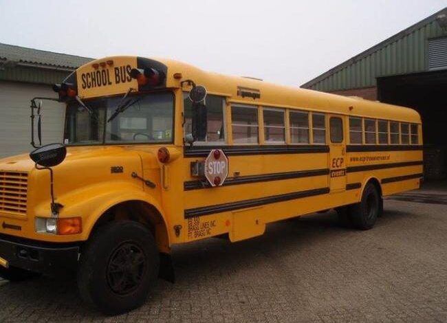 Stemmen in een Amerikaanse schoolbus