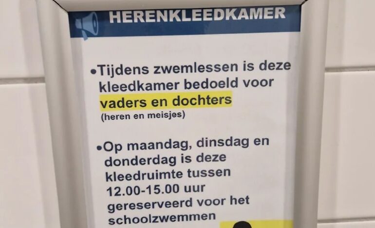 Glurende vaders in zwembaden