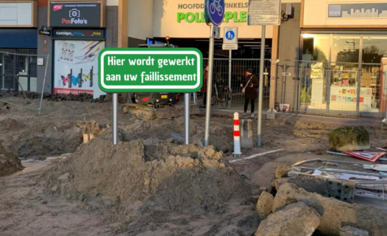 Winkeliers Polderstraatje zien omzet dalen door verbouwingen