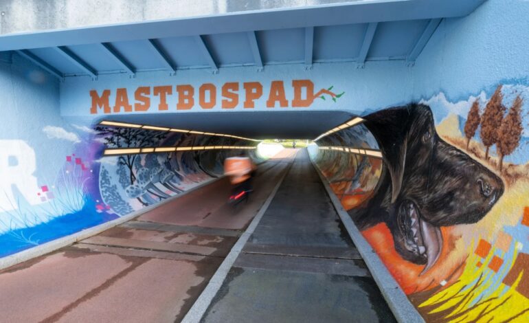 Streetart viert jaargetijden in fietstunnel Hoofddorp