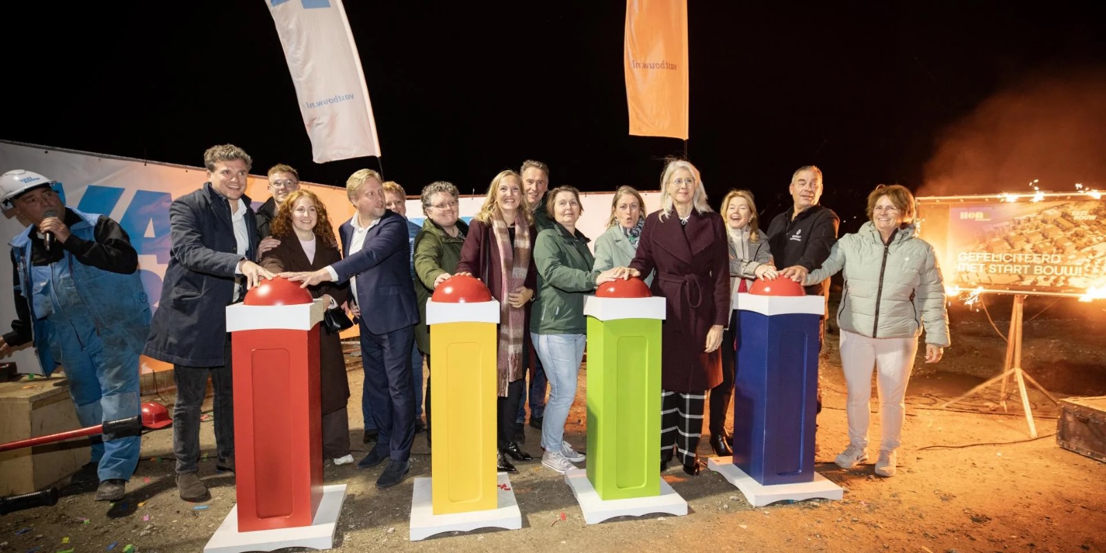 Feestelijke start bouw nieuwe woonwijk HONK in Hoofddorp