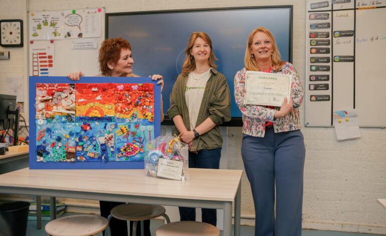 Leerlingen De LinQ winnen kunstchallenge met recyclekunst