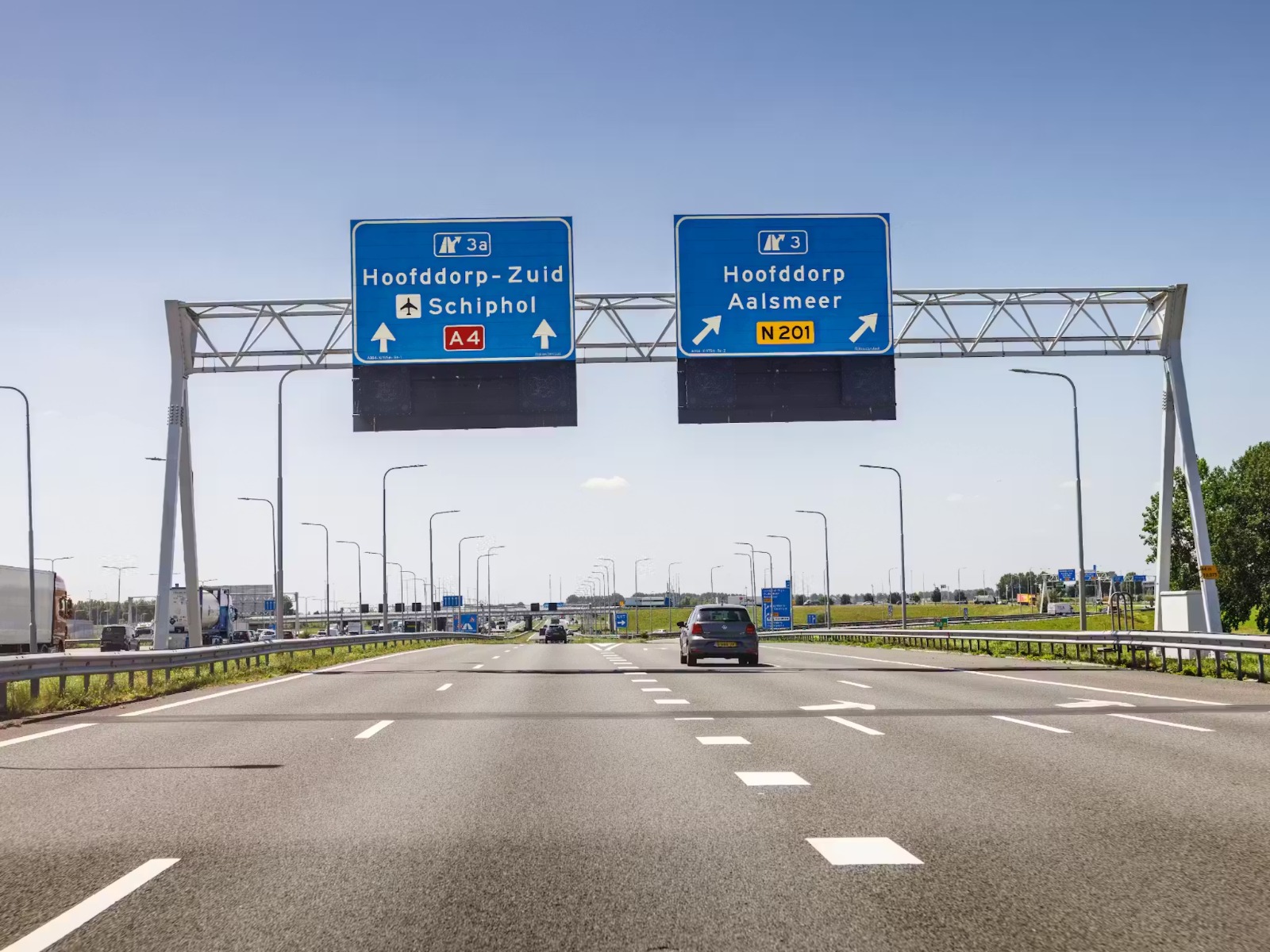 Hinder voor verkeer door werk aan parallelbaan A4 bij Hoofddorp
