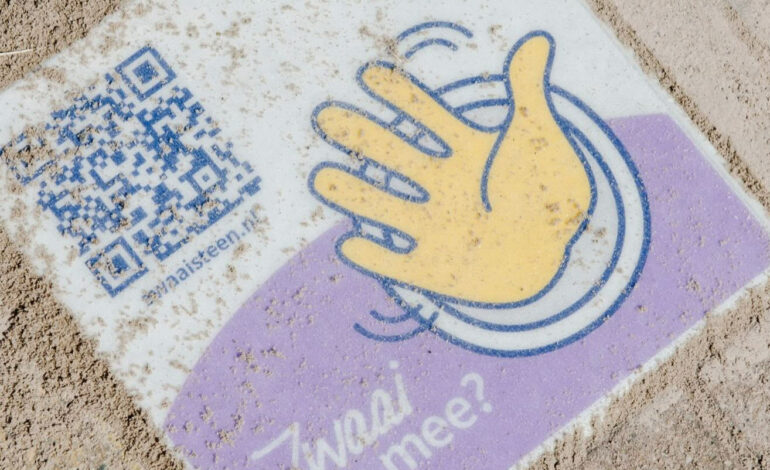 Zwaaien op straat in Badhoevedorp