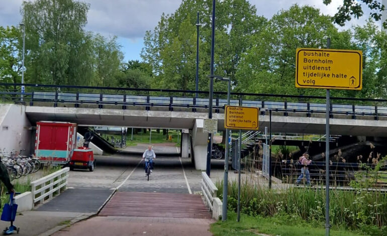 Werkzaamheden aan trappen en liften bushalte Bornholm