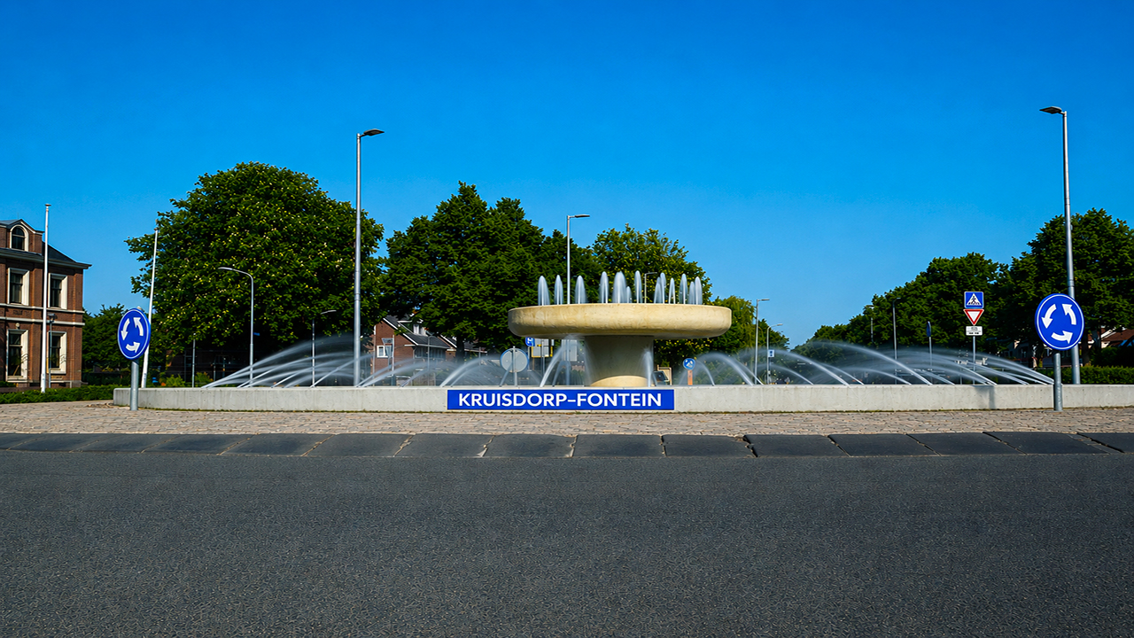 Rotonde Beursplein Hoofddorp tijdelijk afgesloten voor verkeer