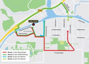 Omleidingsroute de Knip Zwanenburg Foto: Gemeente Haarlemmermeer