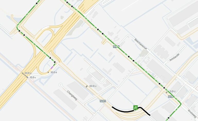 Afsluiting toerit N201 richting A4