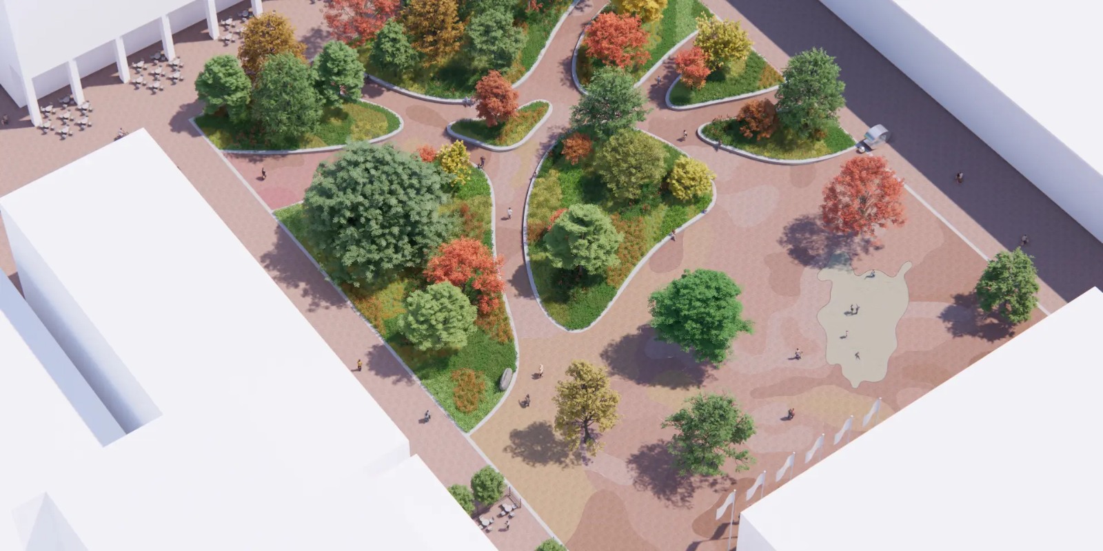 Nieuwe inrichting Raadhuisplein Hoofddorp